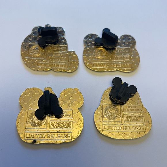 Disney Painted Pumpkins Pin Flounder Mike Sully Duffy Mickey Lot of 4 NEW - Picture 2 of 2